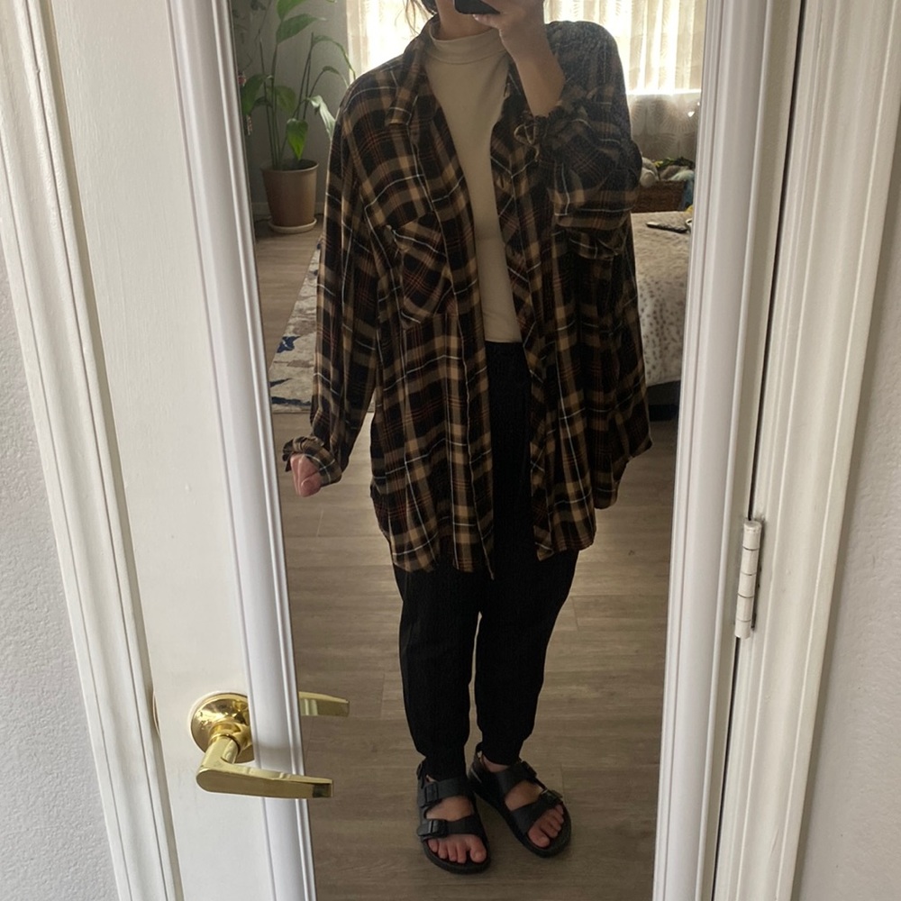 Oversized cozy flannel